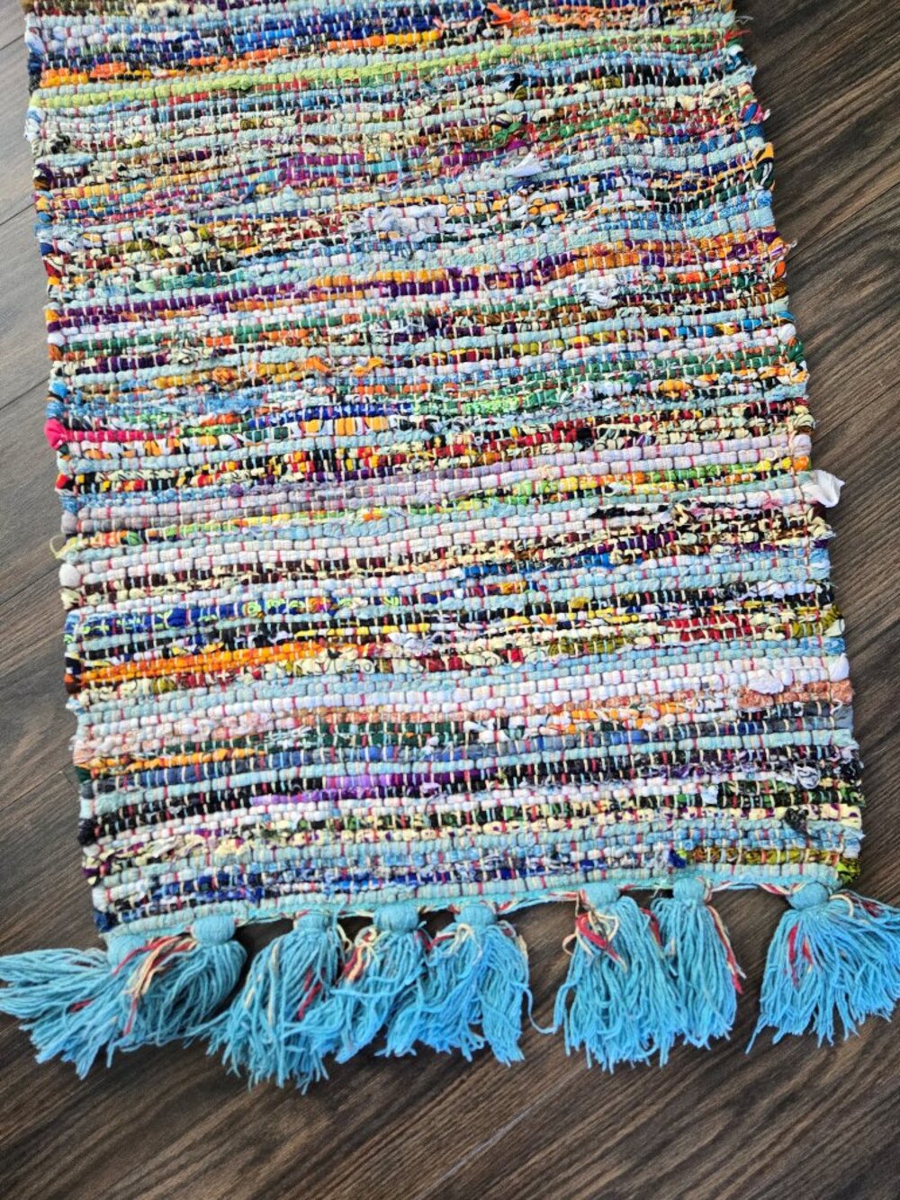 Boho Style 100% Cotton Woven Runner w/ Fringe Tassels